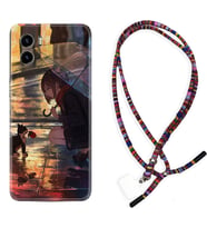 Vivo Y15S Y32 Y33S Y51 Y53S Kılıf Boyun Asklı Rasta Silikon Kız ve Kedi 1762