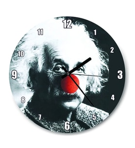 Cakatablo Einstein Kırmızı Burunlu Duvar Saati