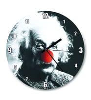 Cakatablo Einstein Kırmızı Burunlu Duvar Saati