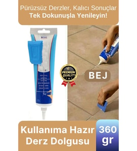 Profesyonel Kolay Kullanıma Hazır Zemin Duvar Onarma Gaga Uçlu Tüp Fayans Arası Derz Dolgu Bej