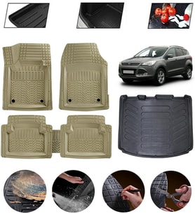 Ford Kuga 2013-2019 Uyumlu Paspas Araca Özel Bagaj Havuzu MBS Bej