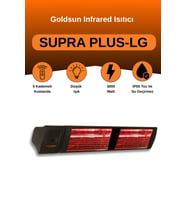 Goldsun Supra Plus 3000 Watt GSS30PLG Düşük Işık Kumandalı Suya Dayanıklı Elektrikli İnfrared Isıtıcı-Siyah