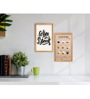 BK Home Coffee Tasarımlı Dekoratif 2'li Retro Ahşap Tablo-4