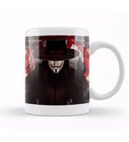 V For Vendetta Freedom Forever Kupa Bardak Porselen