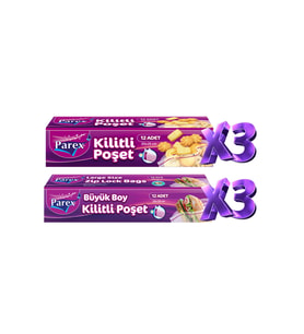 Kilitli Buzdolabı Poşet 3 Büyük 3 Küçük Paket