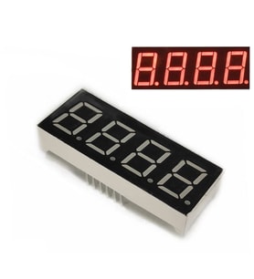 4-Haneli 7-Segment LED Ekran Modülü (14mm Kırmızı Ortak Anot 0.56 inch)