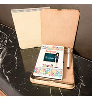 Türkçe Öğretmeni Ahşap Kutulu Defter Kalem Set 003
