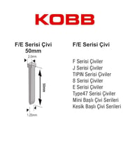 Kobb KBZ50F 50 mm 2500 Adet Çivi