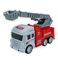 İş Makinaları Serisi - Sürtmeli İtfaiye Aracı 12 cm  - Merdiven