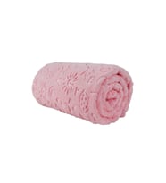 Pembe Peluş Bebek Battaniyesi 110 X 90cm (ÜRÜN MEVSİMLİK INCEDİR)