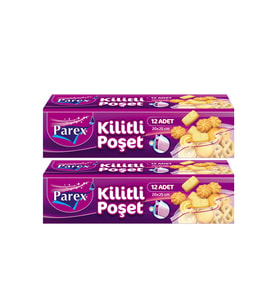 Kilitli Buzdolabı Poşeti Küçük Boy 12'li 20 x 25 cm İkili Set