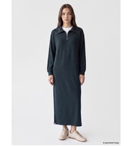 LCW Modest Lacivert Dik Yaka A Kesim Sweat Elbise