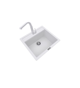 POLEX Cristalüx Granit Eviye P-08+Luxury Beyaz