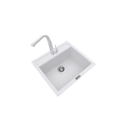 POLEX Cristalüx Granit Eviye P-08+Luxury Beyaz