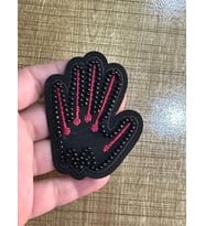 8X6 CM SİYAH BONCUKLU NAKIŞ İŞLEMELİ EL ARMA YAMA DİKİŞ HOBİ APLİKE