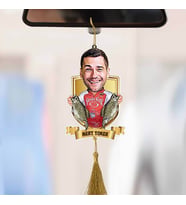 Balıkçı Erkek Karikatürlü Oto Ayna Süsü