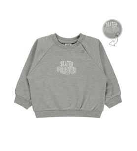 Civil Baby Skater Forever Baskılı 6-18 Ay Sweatshirt - Gri