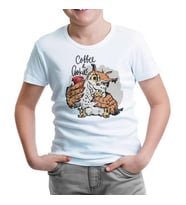 Coffee and Biscuits - Baykuş Beyaz Çocuk Tshirt