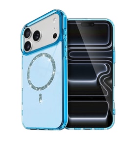 Newface Apple iPhone 17 Pro Max Live Diamond Magsafe Kapak - Mavi