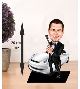 KİŞİYE ÖZEL KARİKATÜR 007james bond adam BİBLOSU