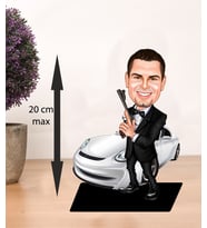 KİŞİYE ÖZEL KARİKATÜR 007james bond adam BİBLOSU