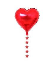 Kırmızı Kalp Folyo Balon Kuyruğu 1 Adet