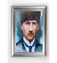 Gümüş Çerçeveli Atatürk Tablo cv1142