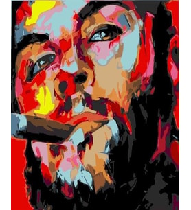 Che Guevera Sayılarla Boyama Seti 40x 50 cm ( Tuval Şasesine Gerili)