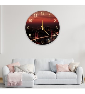 Boğaziçi Köprüsü Cam Saat - 60 cm