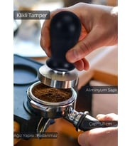 Tamper Klikli Paslanmaz Çelik Kahve Tamperi 58 mm