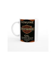 Harley-Davidson Genuine Oil Temalı Retro Kupa Bardak