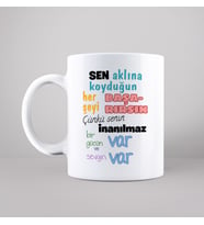 Aklına Koyduğunu Başarırsın Tasarımlı Kupa