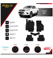 Toyota Hılux 2015+ 3D Havuzlu Paspas (Siyah - Beyaz)