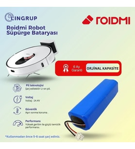Roidmi Eve Robot Süpürge Uyumlu Batarya 5200 mAh -