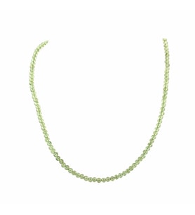 Yeşil Zebercet Doğal Taş Kolye 60cm - 6mm