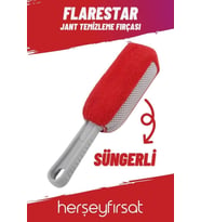 Oto Lastik Jant Temizleme Fırçası Süngerli - Kırmızı