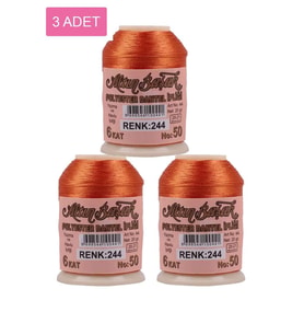 3 Adet Altınbaşak Oya ve Dantel İpi 20 gr - Royaleks - No: 244