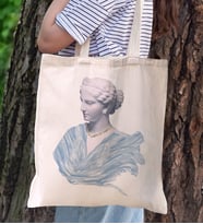 BK Gift Modern Art Tasarımlı Kanvas Bez Çanta, Baskılı Omuz Çantası, Alışveriş Çantası, Plaj Çantası, Arkadaşa Hediye (Model 1)