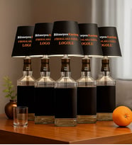 BK Gift Firmalara Özel Logolu Kablosuz 3 Renkli Led Siyah Şişe Lambası(5 Adet), Cafe&Bar Masa Dekoru, Cafelere Özel, Firmalara Özel
