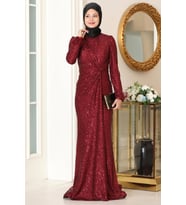Hüma Abiye Bordo SN84