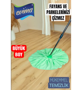 Yüksek emilimli büyük mikrofiber mop ucu, temizlikte pratik çözümler