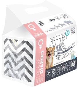 DIAPERS DİŞİ KÖPEKLER İÇİN KÜLOT (XS) 10LU