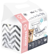 DIAPERS DİŞİ KÖPEKLER İÇİN KÜLOT (XS) 10LU