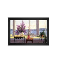 Manzara Temalı Kanvas Tablo 80 x 110 cm Siyah Çerçeve