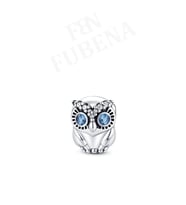 Fubena 925 Ayar Gümüş Işıltılı Baykuş Charm
