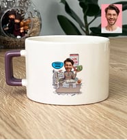 Kişiye Özel Karikatürlü Muhasebeci Lüks Fincan Muhasebeciler Günü Hediyesi