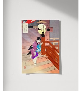 Çerçevesiz Poster Tapınakta Sessiz Dilek