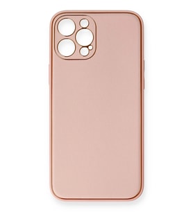 Pilelistore   iPhone 12 Pro Max Kılıf Coco Deri Silikon Kapak - Pembe