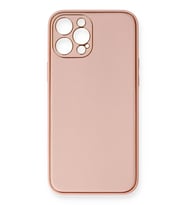 Pilelistore   iPhone 12 Pro Max Kılıf Coco Deri Silikon Kapak - Pembe