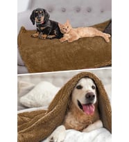 Yumuşak Peluş Kedi ve Köpek Yatağı 60x90 Kahve, Rahat ve Şık Tasarım